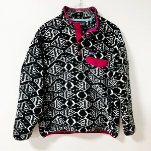Patagonia | Black Aztec Snap Fleece L